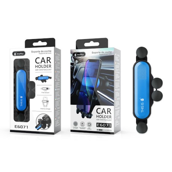 ONE PLUS CAR HOLDER GRILL AIRVENT SMARTPHONE GRAVITY LINKAGE PRETO ( E6071 ) AZUL